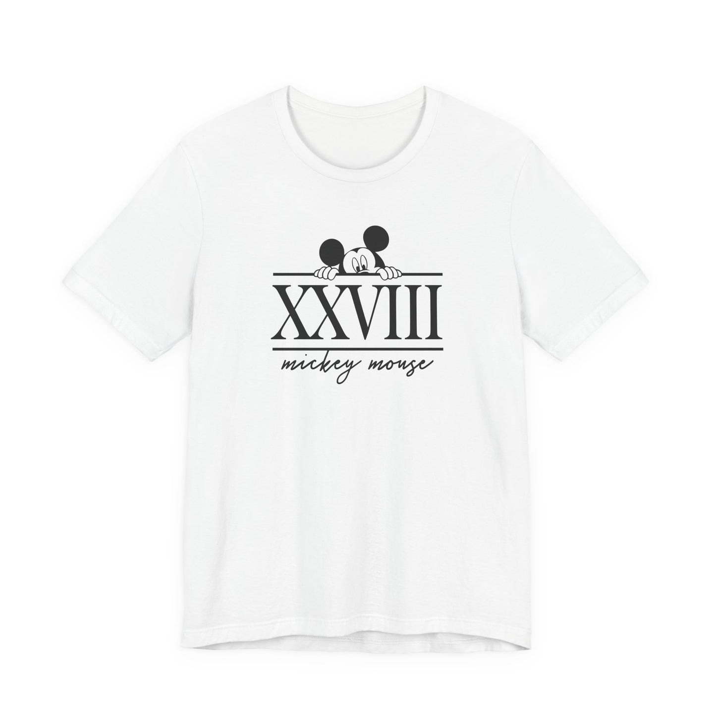 Mickey Mouse Roman Numeral 28 Tee