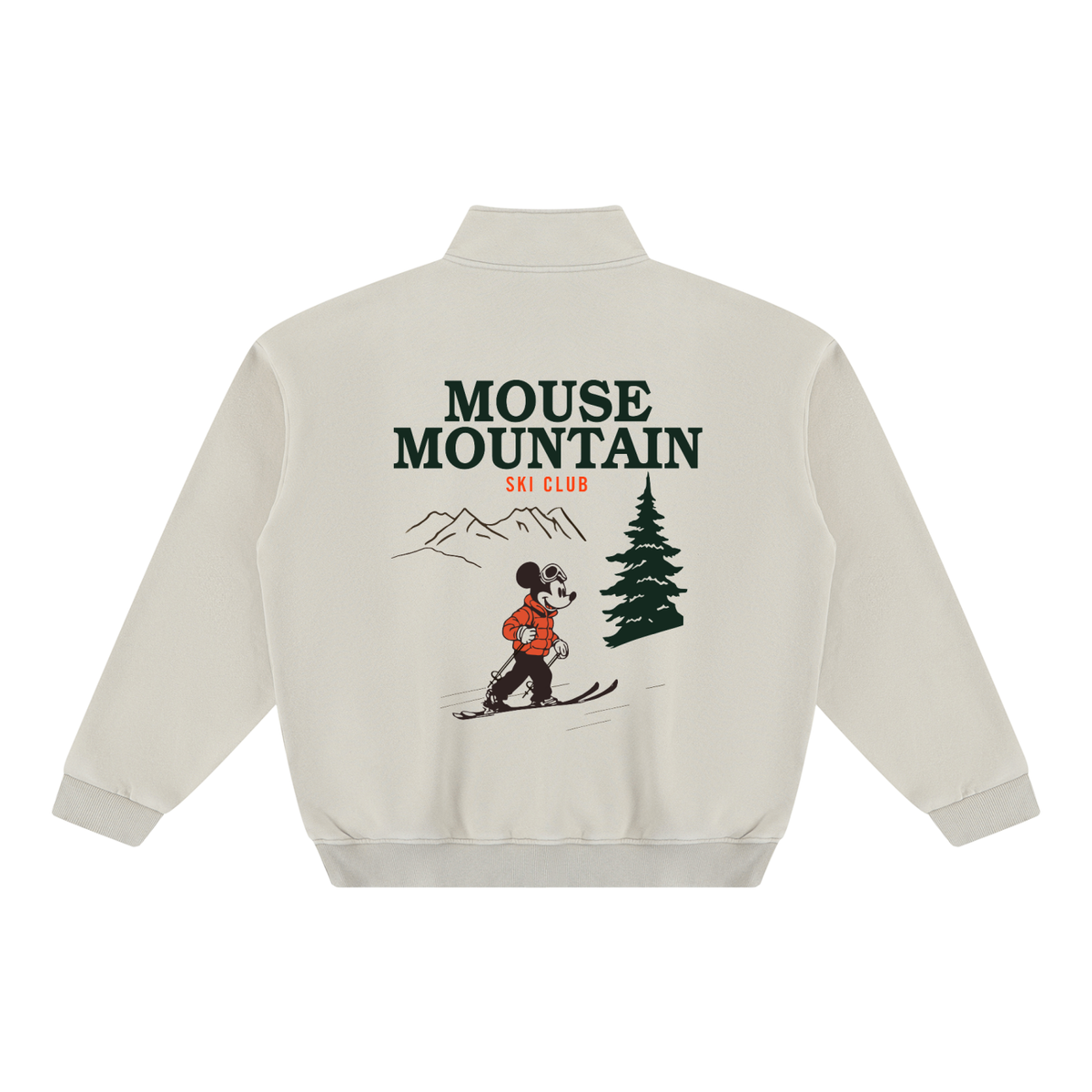 Mouse Mountain Unisex Vintage Wash Fleece Quarter-Zip Sweatshirt