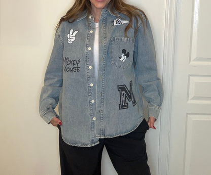 Mickey Element Double Sided Vintage Wash Denim Shirt