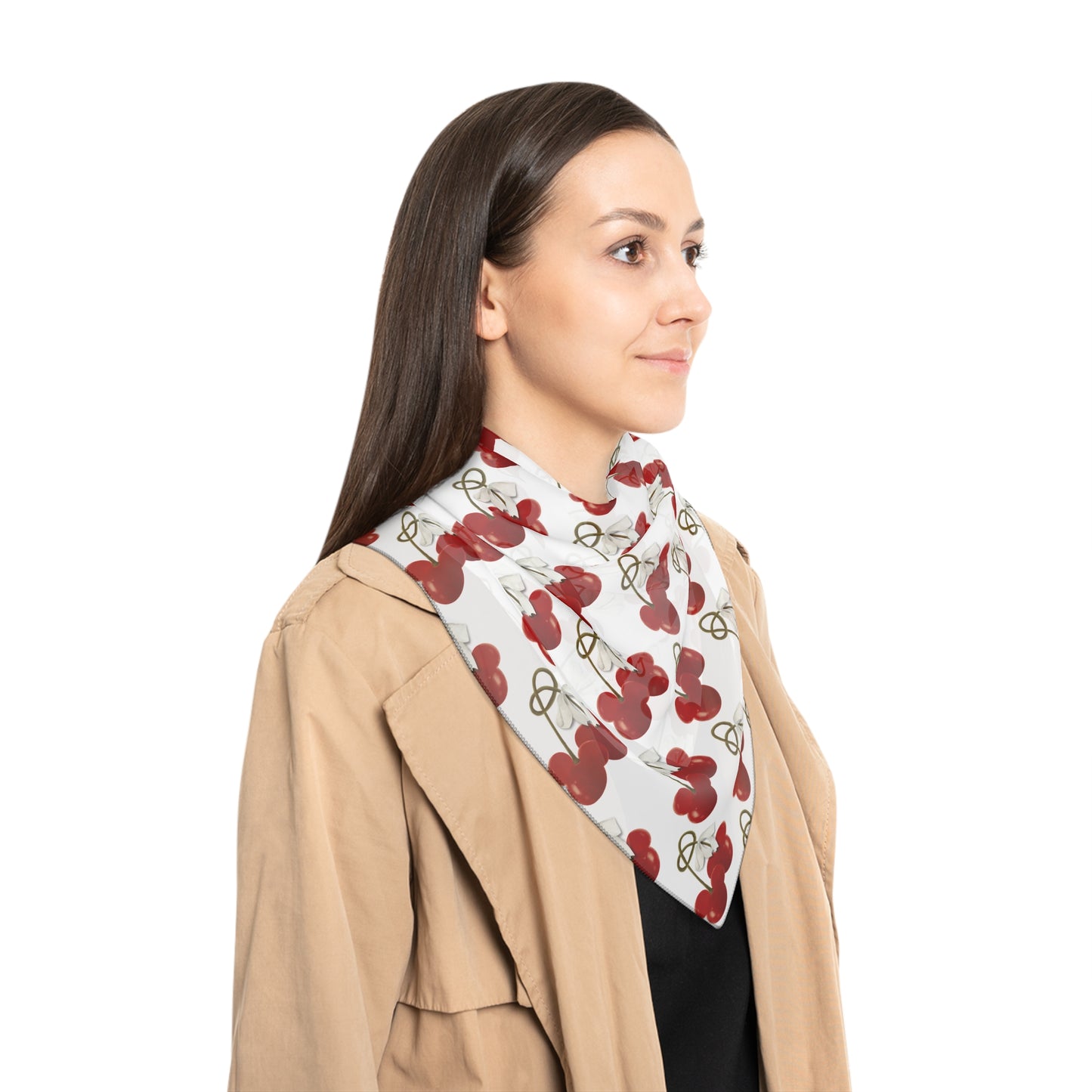 Mickey Cherries Poly Scarf