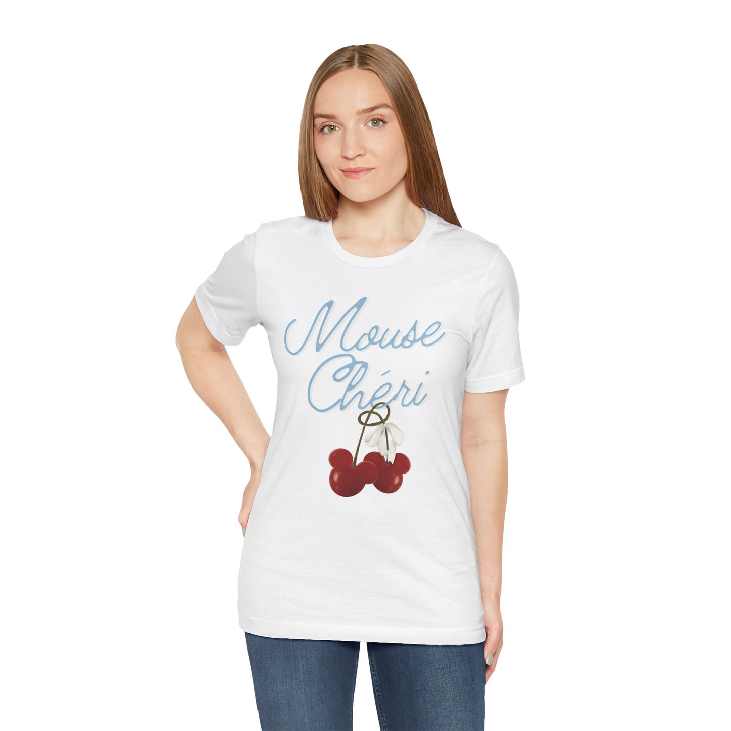 Mouse Cheri Mickey Cherries Unisex Jersey Short Sleeve Tee