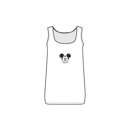 Women's Mickey Face Baby Rib Tank