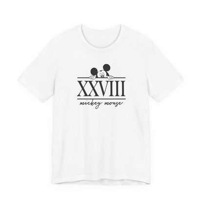 Mickey Mouse Roman Numeral 28 Tee