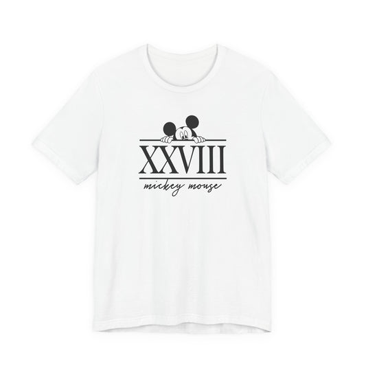 Mickey Mouse Roman Numeral 28 Tee