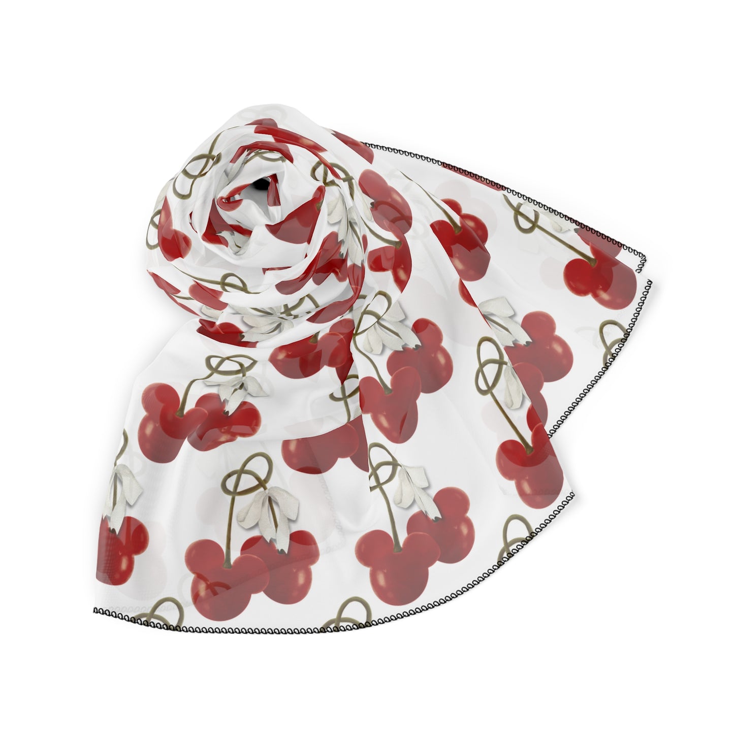 Mickey Cherries Poly Scarf