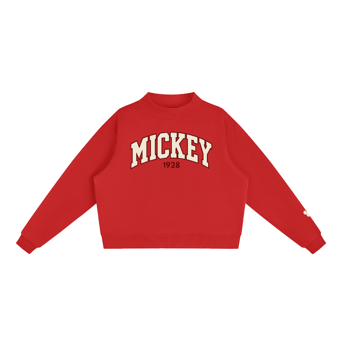 Mickey 1928 Collegiate Holiday Mockneck Sweatshirt