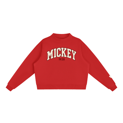 Mickey 1928 Collegiate Holiday Mockneck Sweatshirt
