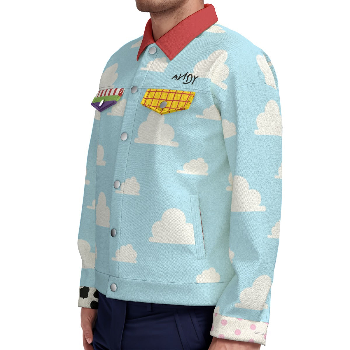 Toy Story Inspired Unisex Lapel Jacket With Pockets