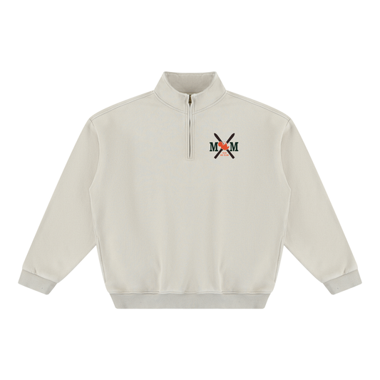 Mouse Mountain Unisex Vintage Wash Fleece Quarter-Zip Sweatshirt