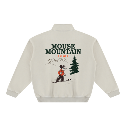 Mouse Mountain Unisex Vintage Wash Fleece Quarter-Zip Sweatshirt