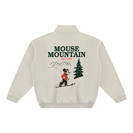 Mouse Mountain Unisex Vintage Wash Fleece Quarter-Zip Sweatshirt