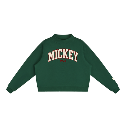 Mickey 1928 Collegiate Holiday Mockneck Sweatshirt