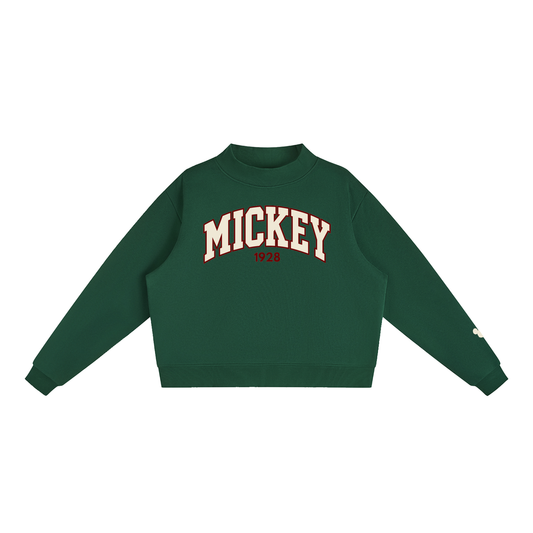 Mickey 1928 Collegiate Holiday Mockneck Sweatshirt