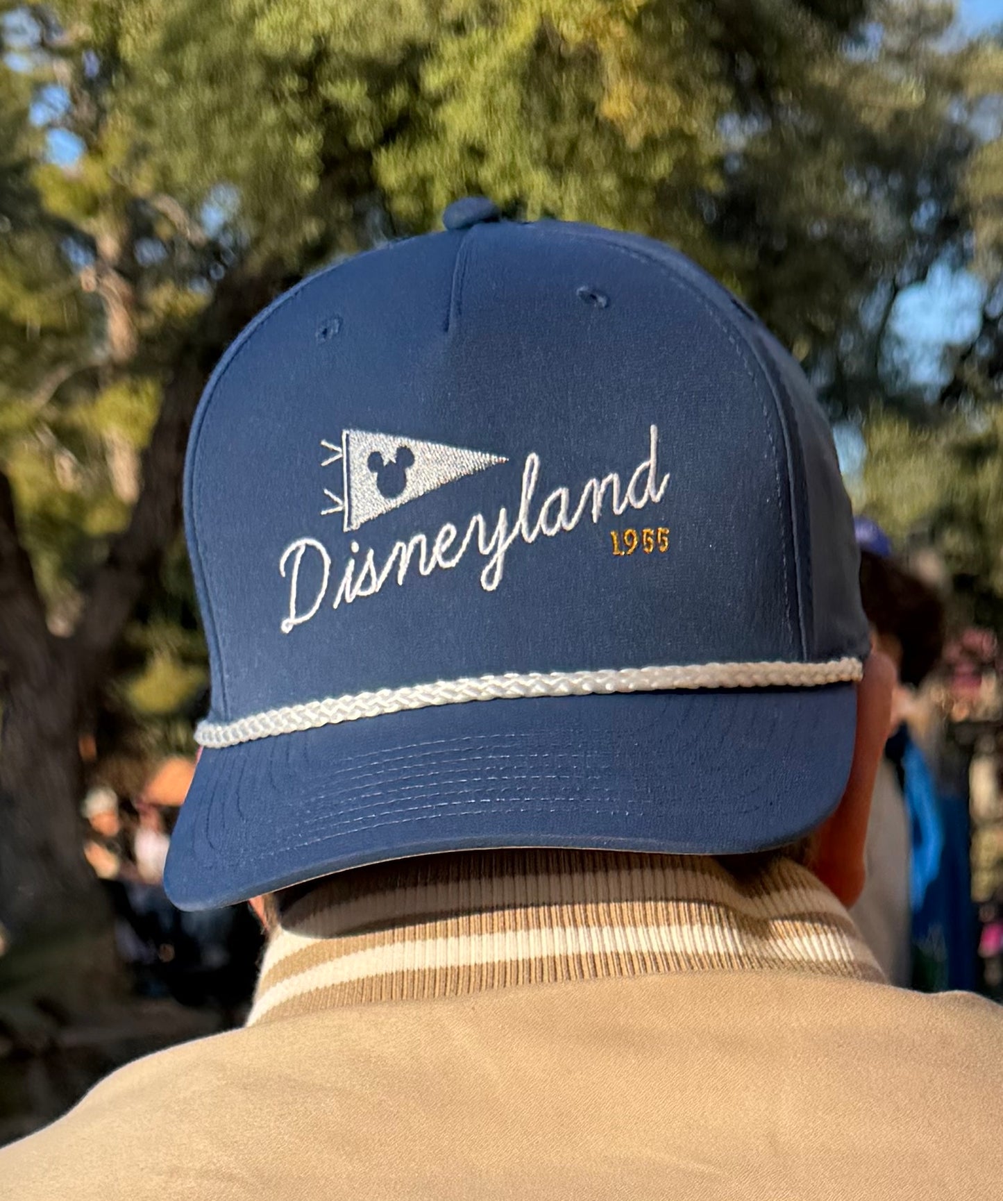Embroidered Disneyland Navy Blue Rope Hat