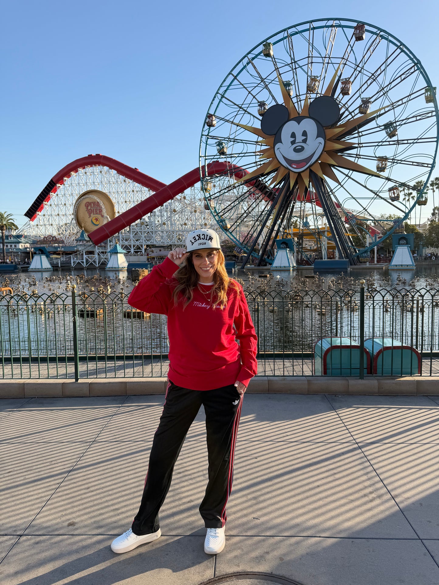 Unisex Mickey Mouse Embroidered Organic Sweatshirt With Back Decal