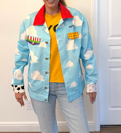 Toy Story Inspired Unisex Lapel Jacket With Pockets