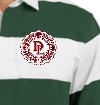 Holiday Resident Disneyland Christmas Preppy Long Sleeve Rugby Polo