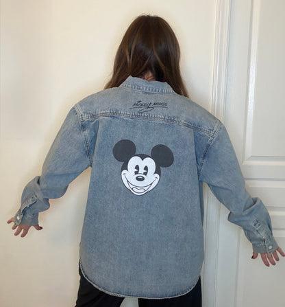 Mickey Element Double Sided Vintage Wash Denim Shirt