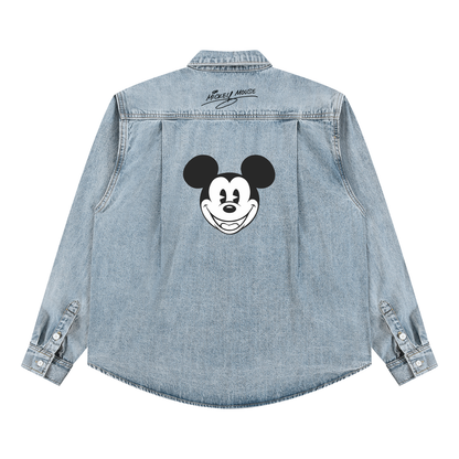 Mickey Element Double Sided Vintage Wash Denim Shirt