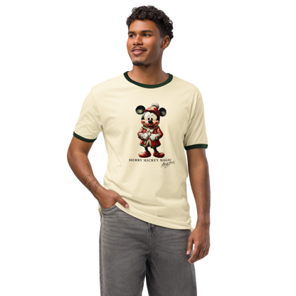 Mickey Christmas Unisex ringer t-shirt